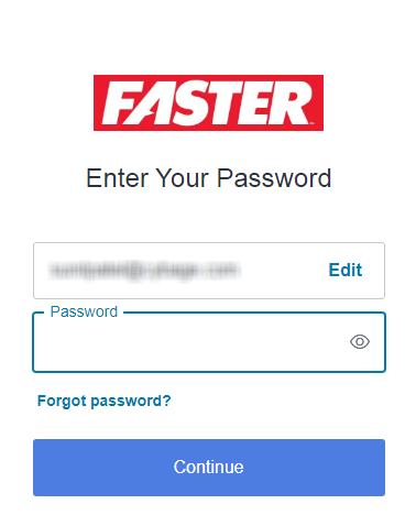 FASTER Web Sign in for Authentication Provider